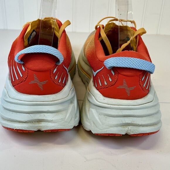 Hoka One One Bondi X Fiesta Amber Yellow Mens Size 9.5 .Running Workout Exercise - Picture 4 of 9